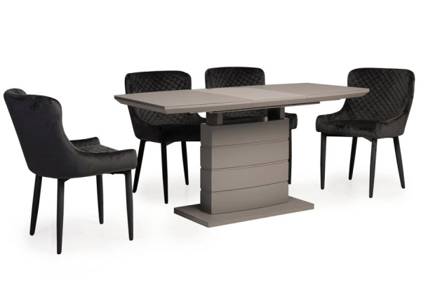 Стол раскладной обеденный Vetro Mebel TMM-50-2 Матовый Серый-1