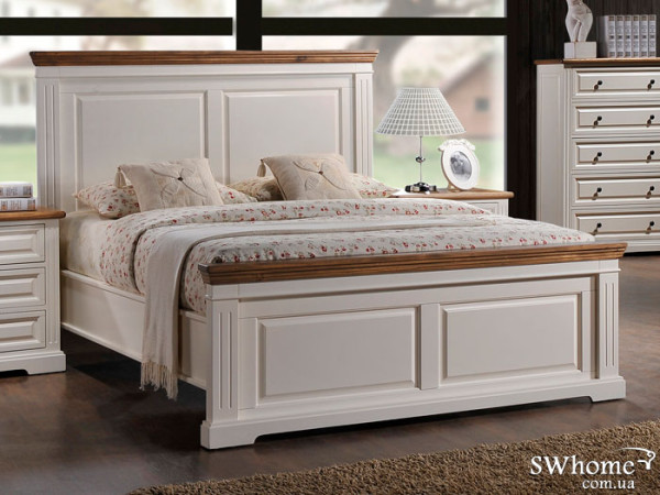 Двуспальная кровать Domini Калифорния Античный белый-0