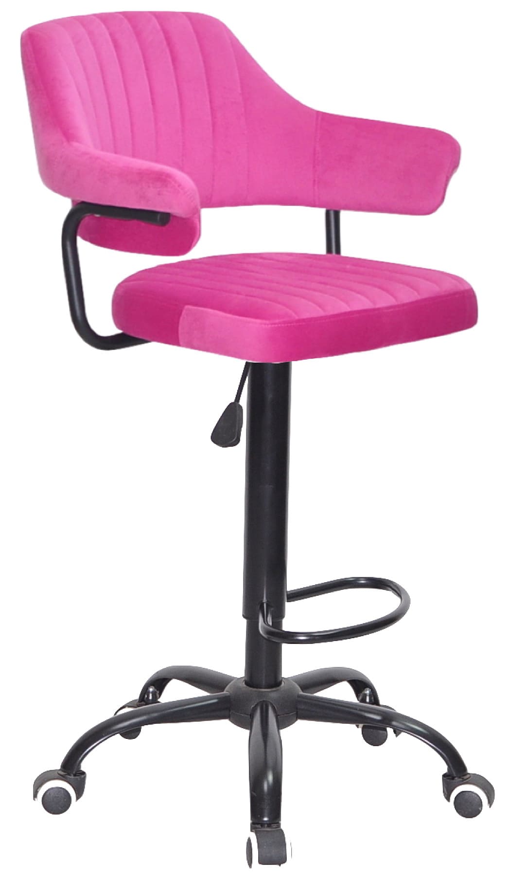 Барний стілець Onder Mebli JEFF BAR BK-Office Малина B-1023 Оксамит